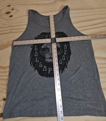 Lollapalooza 2017 Graphic Tank Top Lion Sunglasses Music Festival Gray SZ Medium