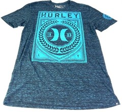 Hurley Buckle Exclusive Shirt Mens Large Teal Graphic Crewneck Tee – Soft Feel