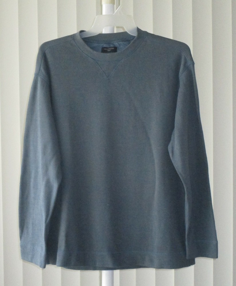 Dockers Heavy Rib Knit Long Sleeve Shirt Blue NWOT No Size