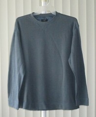 Dockers Heavy Rib Knit Long Sleeve Shirt Blue NWOT No Size