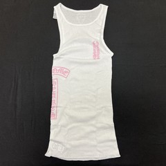 Chrome Hearts T Bar Rib Tank White Pink Size L
