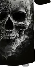 Y2k Graphic Tshirt Skull Skeleton M(38) Streetwear Skater Gorpcore Gothic Biker