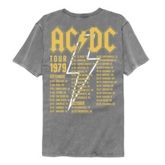 ACDC Music Band T-Shirt 1979 Highway To Hell 2 Sided World Tour Rock Music