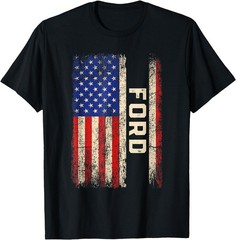 Ford Last Name Shirt Ford Name American Flag T-Shirt