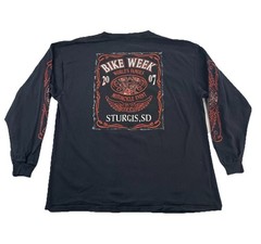 Men Delta Black “Bike Week 2007 “Graphic Long Sleeve Shirt Size Xl