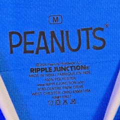 Snoopy Peanuts Football NFL Jersey Shirt Mens Medium Blue Charlie Brown 50 NWT