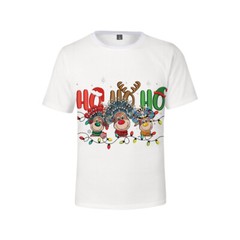 Men/Women Casual Christmas T-Shirt 3D Print Pattern Casual Short Sleeve Jersey T