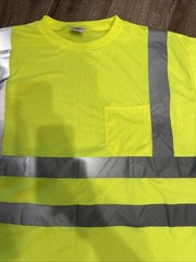 High-Visibility Safety Shirt Chest Pocket Size 2X NEW