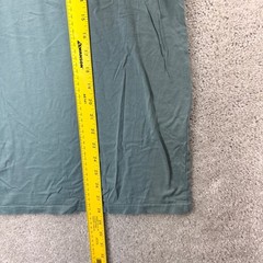 Free Fly T Shirt Mens Size Large Green Short Sleeve Henley Cotton Viscose