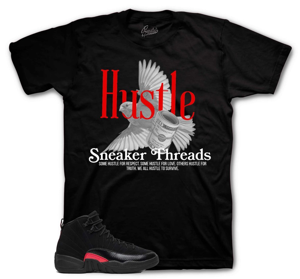 T-Shirt To Match Jordan 12 Bloodline Sneakers – Hustle Bird Sneaker Tee
