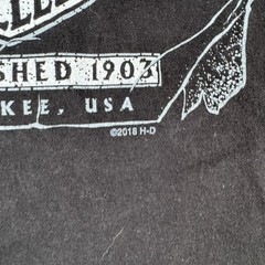 Harley Davidson Biker Motorcycle Mens Medium Tall Double Sided T Shirt Black