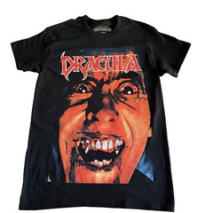 Unisex Dracula T Shirt 1970s Horror Line Brand Gothic Tee 100% Cotton Small