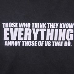 Vintage Y2K Top Heavy Shirt Mens XL Black Everything Quote Funny Sarcastic 2004
