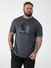 D555 Craig Men’s Gorilla Biker Print Fashion Short Sleeve T-shirt