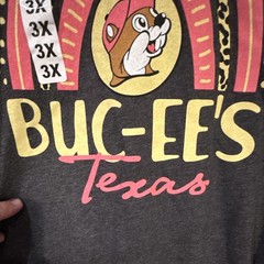 Buc-ee’s Men’s 3XL Black Texas Logo Graphic Print Short Sleeve Crew Neck Tee