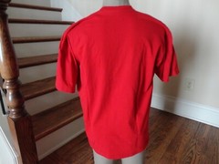 Vintage John Son HEAVYWEIGHT Red Louisiana Road Map Cotton T-shirt Adult XL