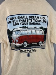 Volkswagen Graphic T-Shirt Sz Large Official Licensed Red Bus VW Logo Van