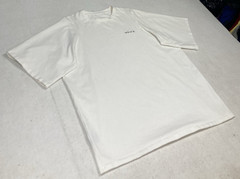Oversized T Shirt Mens XL White Media Buttons Logo Streetwear Embroidered Crew