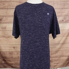Aeropostale Shirt Mens 4XL Blue Short Sleeve Space Dye Heather Logo Tee T-Shirt
