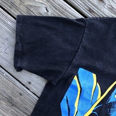 VTG 1988 Batman Big Face Logo DC Comics T-Shirt Single Stitch Black Size Large