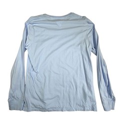 Tommy Hilfiger Long Sleeve Graphic Tee Mens Medium Baby Blue Y2K Streetwear