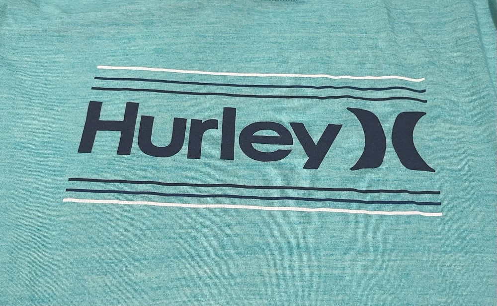 Hurley T Shirt Tee Men’s XL Blue Graphic Short Sleeve Polycotton