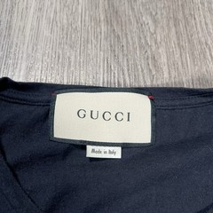 Gucci Men’s Black Logo Crew Neck Short Sleeve Cotton Jersey T-Shirt Size L Italy