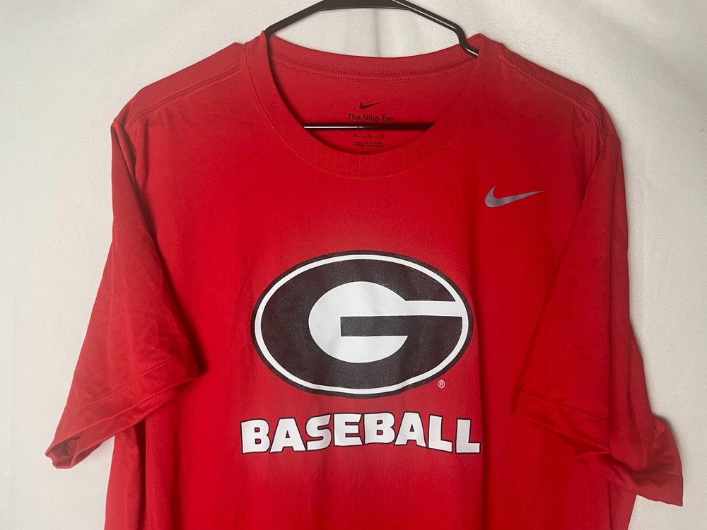 Nike University Of Georgia Bulldogs Baseball Men’s T Shirt Red Size XL