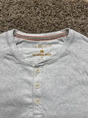 Le Chalk Puremeso Henley Shirt Men’s Size Large The Normal Brand Collab Stone