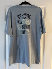 NWT Men’s BILLABONG WYATT CREW Men’s S/S T-Shirt Dusty Blue Surf Logo Large $40