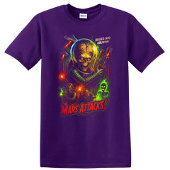 Mars Attacks T Shirt Alien Invasion Retro Sci Fi Horror Tee Graphic