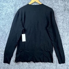 Cotton Citizen Jagger Long Sleeve Henley Shirt Mens Large Jet Black Cotton Basic