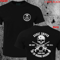 USMC United States Marine Corps Scout Sniper Camp 2d marine Division Tshirt