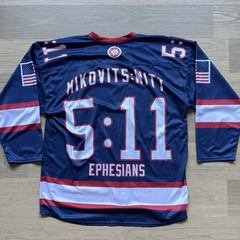 Reawaken America Tour Hockey Jersey Adult Large Patriotic Trump MAGA USA Flag