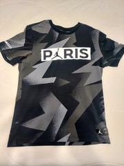 Air Jordan X Paris Saint Germain T Shirt Mens Medium Black Patch Logo Geometric