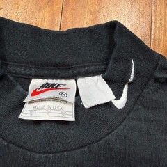 Vintage Nike Mock Neck Shirt Mens Size Medium Black Long Sleeve Swoosh 90s