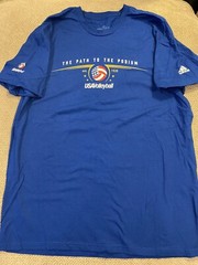 Mens New Adidas Team USA Olympics Volleyball Shirt Royal Blue $35 Small