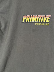 A1 Primative Skateboards x Dragon Ball Z Goku T-Shirt Mens Small Gray 2 Sided