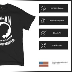 POW MIA You Are Not Forgotten T-Shirt Patriotic Tee Shirt
