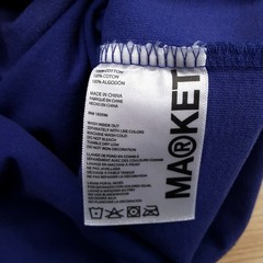 MARKET STUDIO Shirt Mens Small Blue Purple Pullover Crew Sacred Basketball Tee