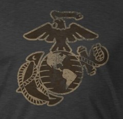 USMC EGA T-Shirt – Gray US Marine Corps American Flag Shirt