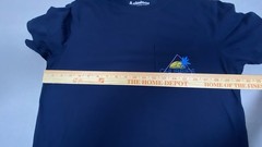 Chubbies Men’s Navy Blue Surf Riders Tee Size Medium Color Block Neon Boat