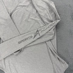 Legends Mens Enzo Long Sleeve T Shirt Size XXL Gray Curve Hem Sports Academy