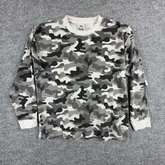 Pro Club Shirt Mens Large Gray Camo Thermal Heavyweight Waffle Knit Long Sleeve