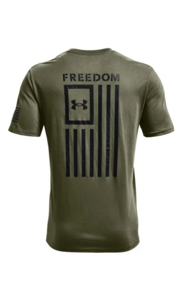 Under Armour UA Men’s NEW Freedom Flag Cotton Loose Fit Graphic T-Shirt 3 XL
