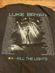 Luke Bryan Kill The Lights Country World Tour T-Shirt Mens Small Black Tee Music