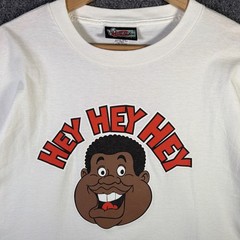 Vintage Fat Albert Shirt Mens XL White 90s USA TV Show Cartoon Rare Parody Hey