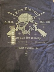 5.11 Tactical Blue Long Sleeve T-Shirt, Always Be Ready, Size S