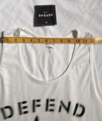 Defend Paris Peace Kitson Graphic Sleveless White Tank ” Defend Gay Right” Sz XL
