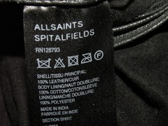 Men’s All Saints SECTION LEATHER SHIRT jacket overshirt M (ref70) £149.99!!!!!